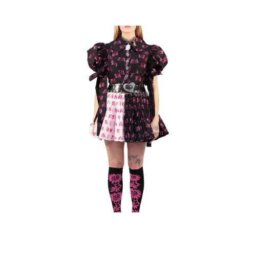 CHOPOVA LOWENA Black Женские Короткие Платья с Рукавами