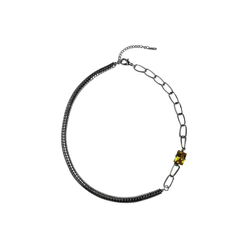 ZWU Титановая сталь Гальванизированная Циркон Ожерелье Женское