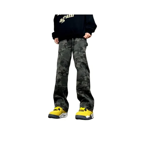 UPWARD LAB Камуфляж Унисекс Джинсы