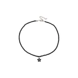 Чёрный цветок ожерелье