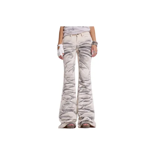 Jaded London Arctic Белый Drift Расклешенные Джинсы Женские