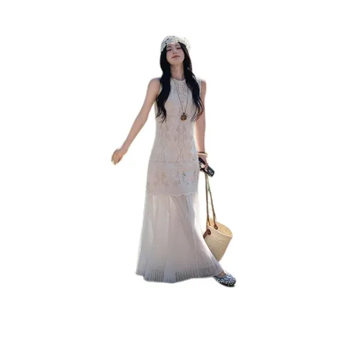 JECCI FIVE Без рукавов Платье Женское Белое