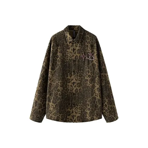 MEIKE Леопардовый принт Унисекс Рубашки