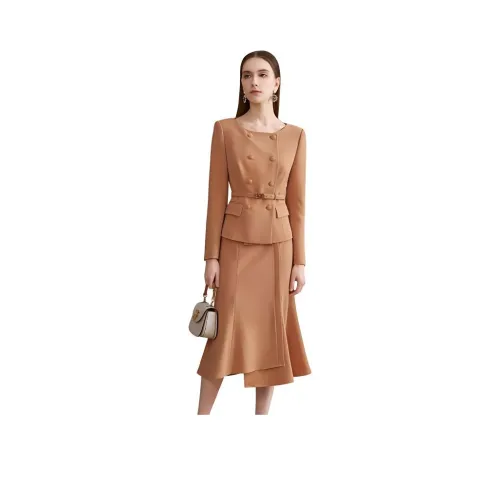 Anmani Бизнес-костюм женский медовый оранжевый