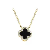 Ожерелье "Счастливый клевер" (желтый)