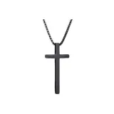 Зеркальце, крест, ожерелье [черный]