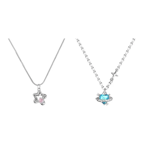 BHI Циркон Ожерелья Женские Синие