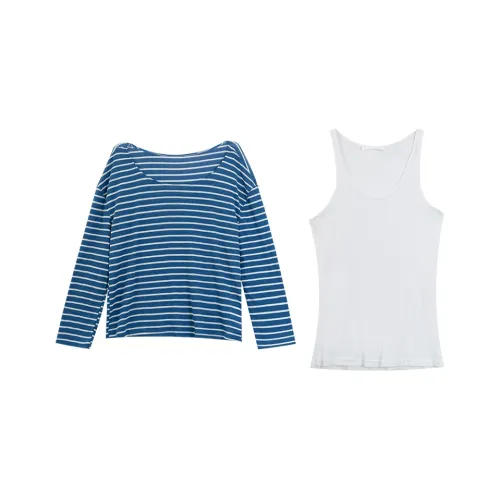 LOVEHEYNEW Ocean Blue Двухкомпонентный Набор Женские Повседневные Костюмы