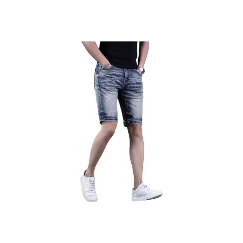 CHENYING Blue Men's Denim Shorts CHENYING Синий Мужские Джинсовые Шорты