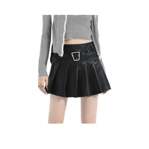 Кожаные короткие юбки MM женские