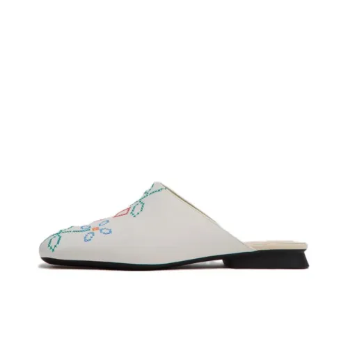 CAMPER Twins Устойчивые к истиранию Домашние тапочки Женские Белые