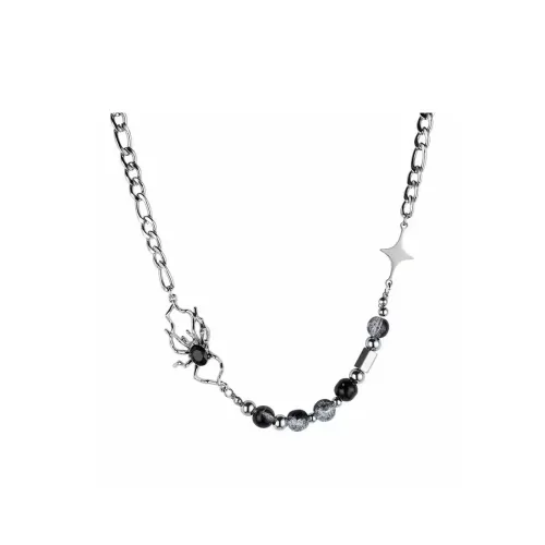 FOREVER MELODY Титановые стальные ожерелья унисекс серебряные