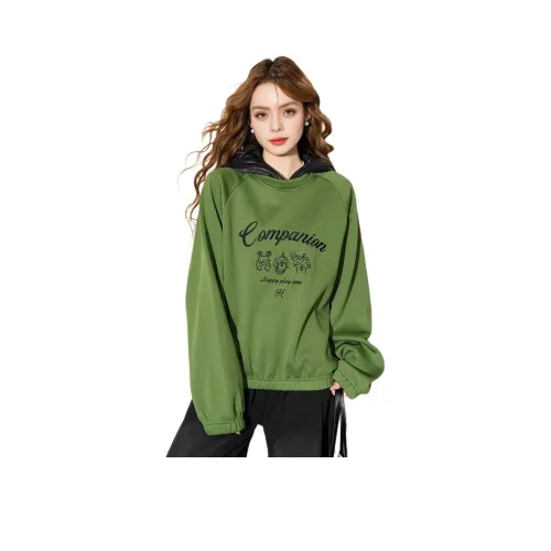 FAWENXIANGZI Свитшот Женский Зеленый