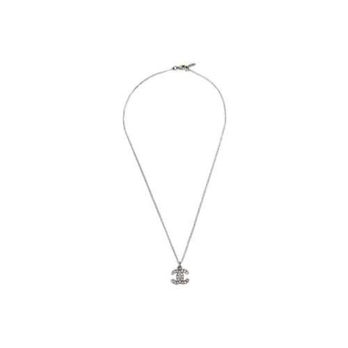 CHANEL CC Серебряное Покрытие Ожерелья Женское Серебряное