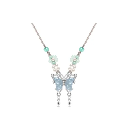 Jodie Kevin Цветное стекло Нефритовые ожерелья Унисекс