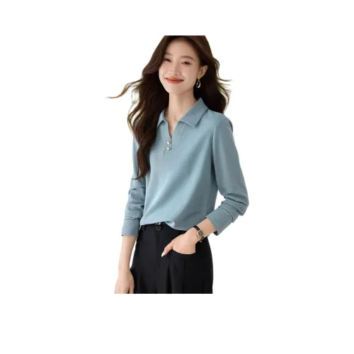 Mo Han Yi Mei Рубашка Женская Haze Синий