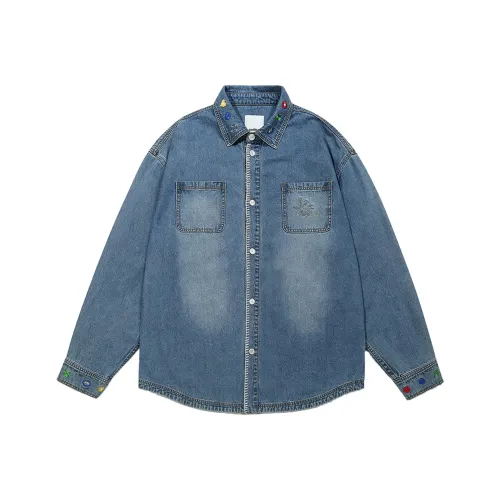 Guuka Джинсовый синий Унисекс Рубашки
