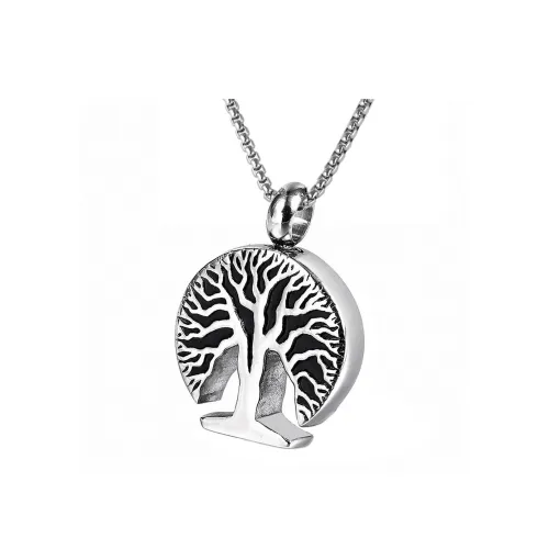 OWNREWARDS Титановые стальные ожерелья унисекс серебряные