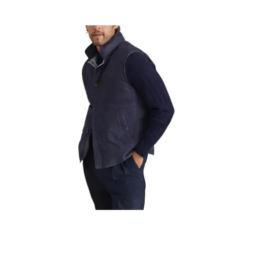 BRUNELLO CUCINELLI Жилет Мужской Фиолетовый