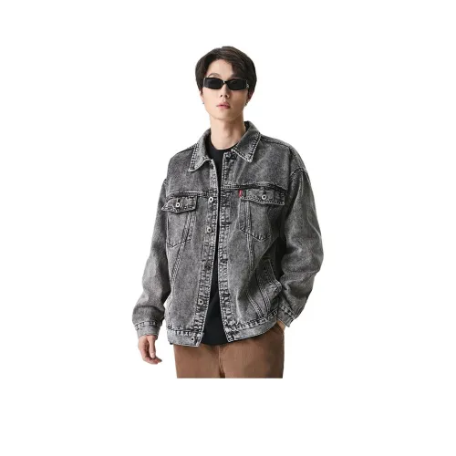 JASONWOOD Cowboy on the Run Denim Jacket Unisex Black Gray