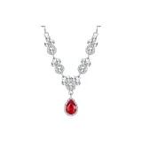 Капля воды Циркон Ожерелье [Red]