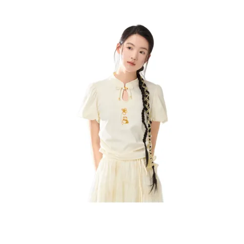 ZIHAN Рукав-буф Т-рубашка Женская