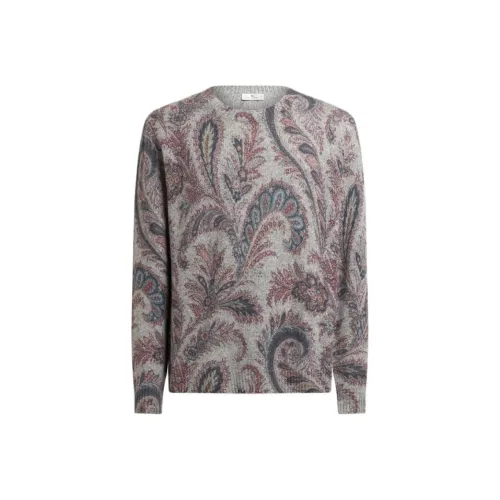 ETRO Серый Мужской Кашемировый Свитер