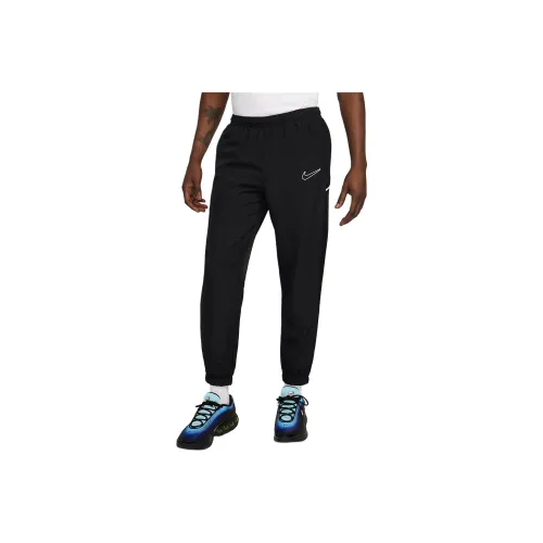 nike ACADEMY Вязаные тренировочные брюки Мужские Черный Черный Белый