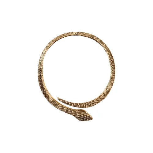 ZARA Цинк Стекло Ожерелье из нержавеющей стали Женское Античное золото