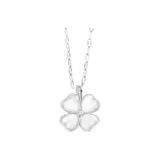 Счастливый четырехлистный клевер ожерелье-лип цепочка - серебряный стиль