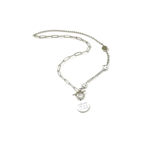 FOREVER MELODY Титановые стальные ожерелья унисекс серебряные