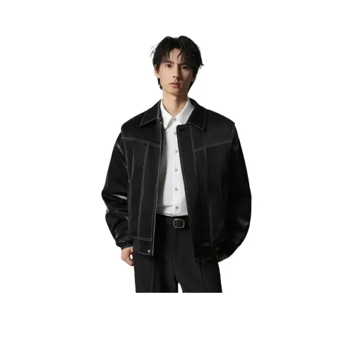 W2 Пуховая куртка Мужская Перламутрово-черная