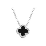 Ожерелье "Счастливый клевер" (серебряное)