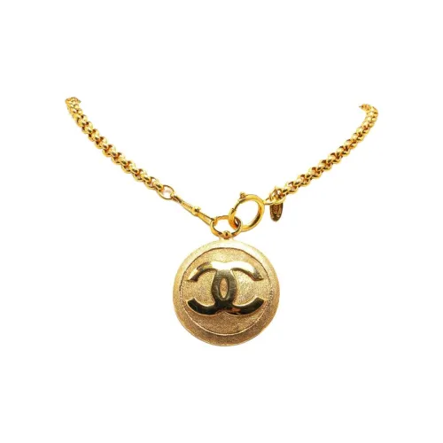 CHANEL COCO Золотое Покрытие Ожерелья Женские Золото