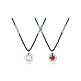 Ожерелье "Longing Мирная пуговица" Белый+Красный