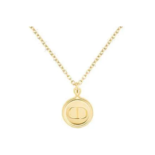 DIOR Classic CD Necklace Series Metal Necklaces Женские