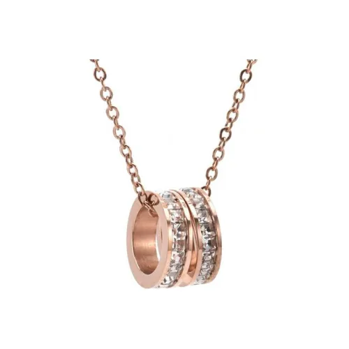 NATURALLYJOJO Титановая сталь Циркон Ожерелья Женские Розовое золото