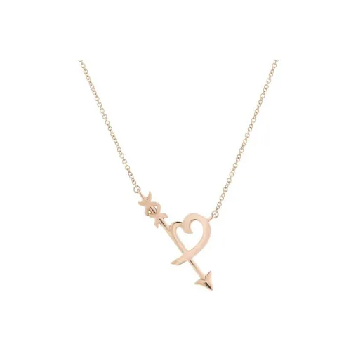 TIFFANY & CO. Подвеска В Виде Сердца И Стрелы Розовое Золото 18 Карат Размер Small