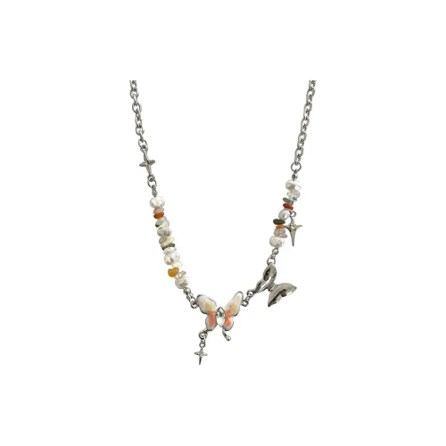 KING OF BLING Масляный капля Сплав Титановая сталь Искусственная жемчужина Ожерелья Унисекс