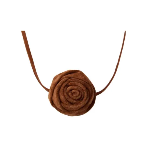 ZARA Кожа Ожерелья Женские Коричневый