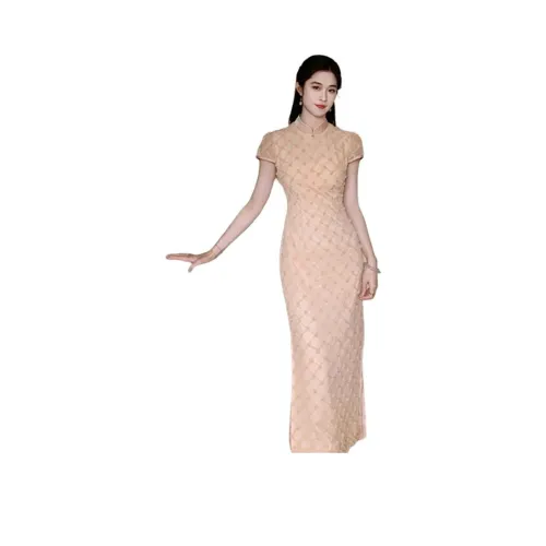 SYEEE WITH U Короткий рукав Платье Женское Оранжевый Розовый