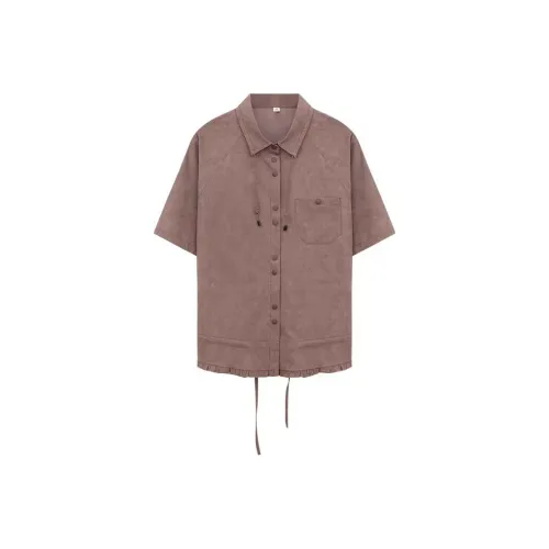 ABCMININ Туманный пурпурный Женские Рубашки