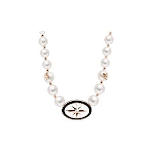 CHARLOTTE RAFFAELLI· Shell Pearl Brass Necklaces Женские Rose Gold