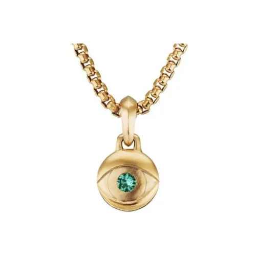 David Yurman 18К золото Изумруд Ожерелье Мужское Золото