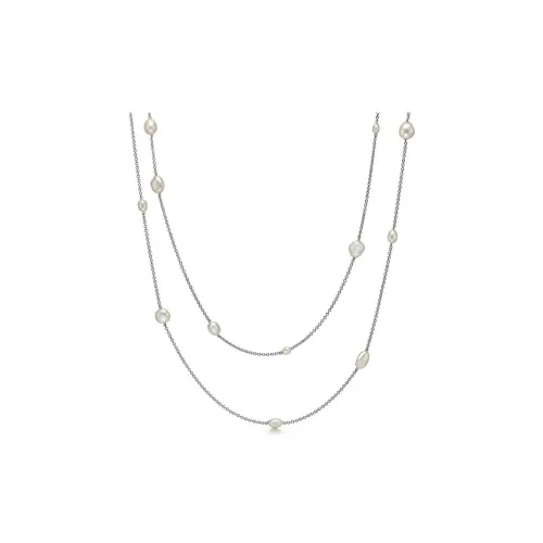 TIFFANY CO. Elsa Peretti® Серебряные Жемчужные ожерелья Унисекс Серебряные