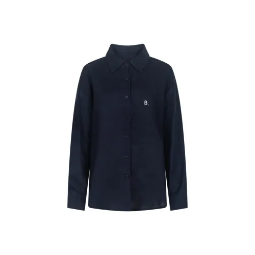 NANING9 Темно-синие Женские Рубашки