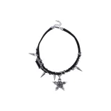 Вишневый шип Череп Звезда Ожерелье-чокер