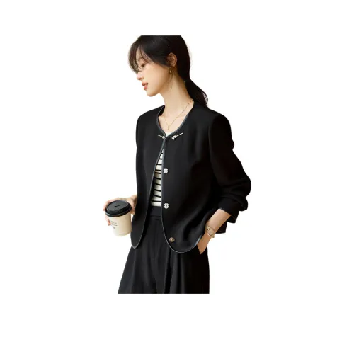 Mo Han Yi Mei Куртки Пальто Женские Черный