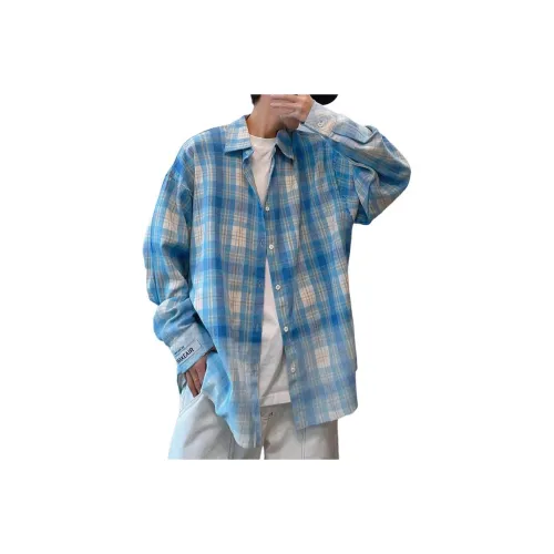 PAINT STAIN Синий Унисекс Рубашки