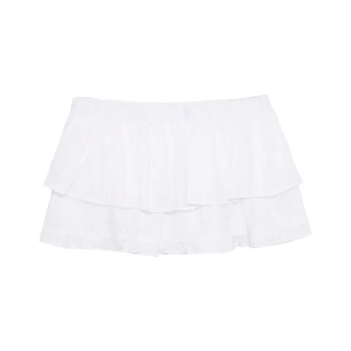 UNSPECIFIED Повседневные короткие юбки Женские Белые